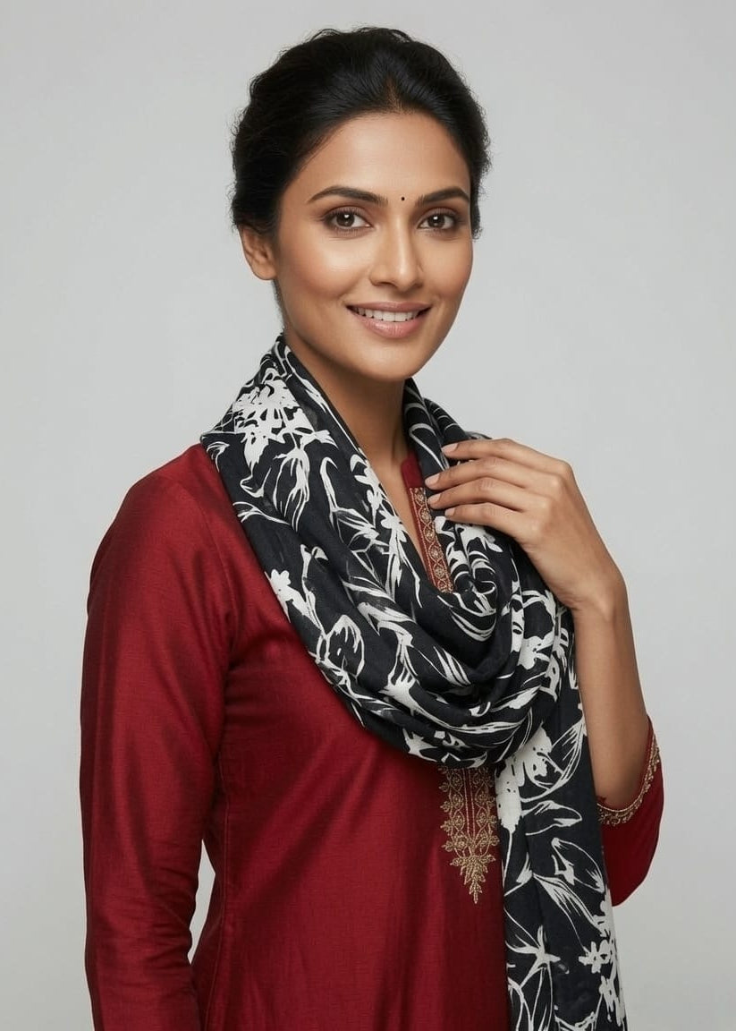 Floral Printed Scarf.