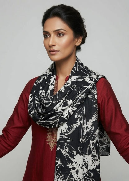 Floral Printed Scarf.
