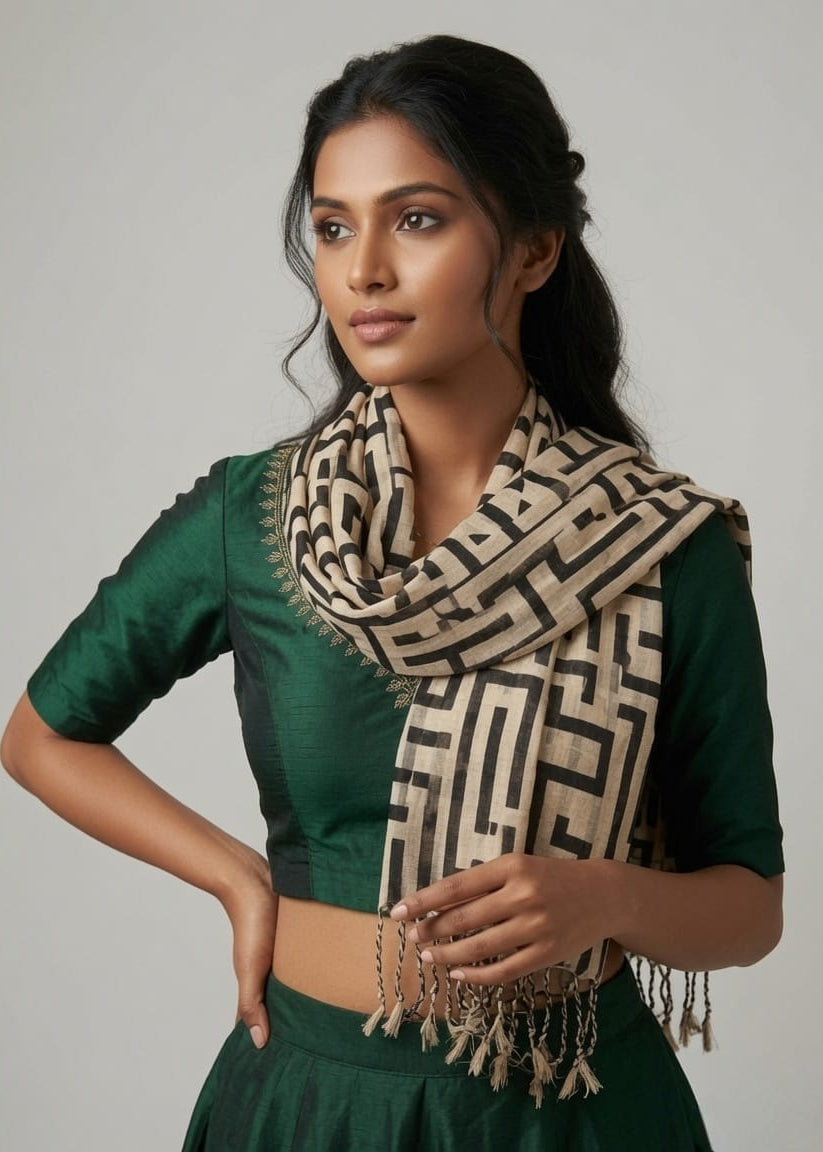 Geometric Printed Scarf