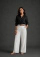 White Belt Plazzo Pant