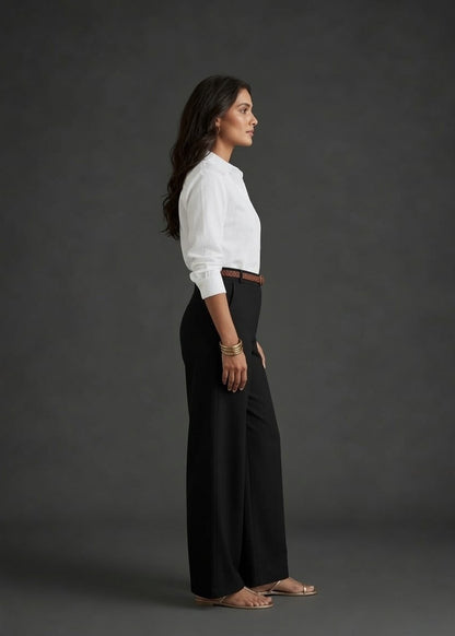 Black Belt Plazzo Pant