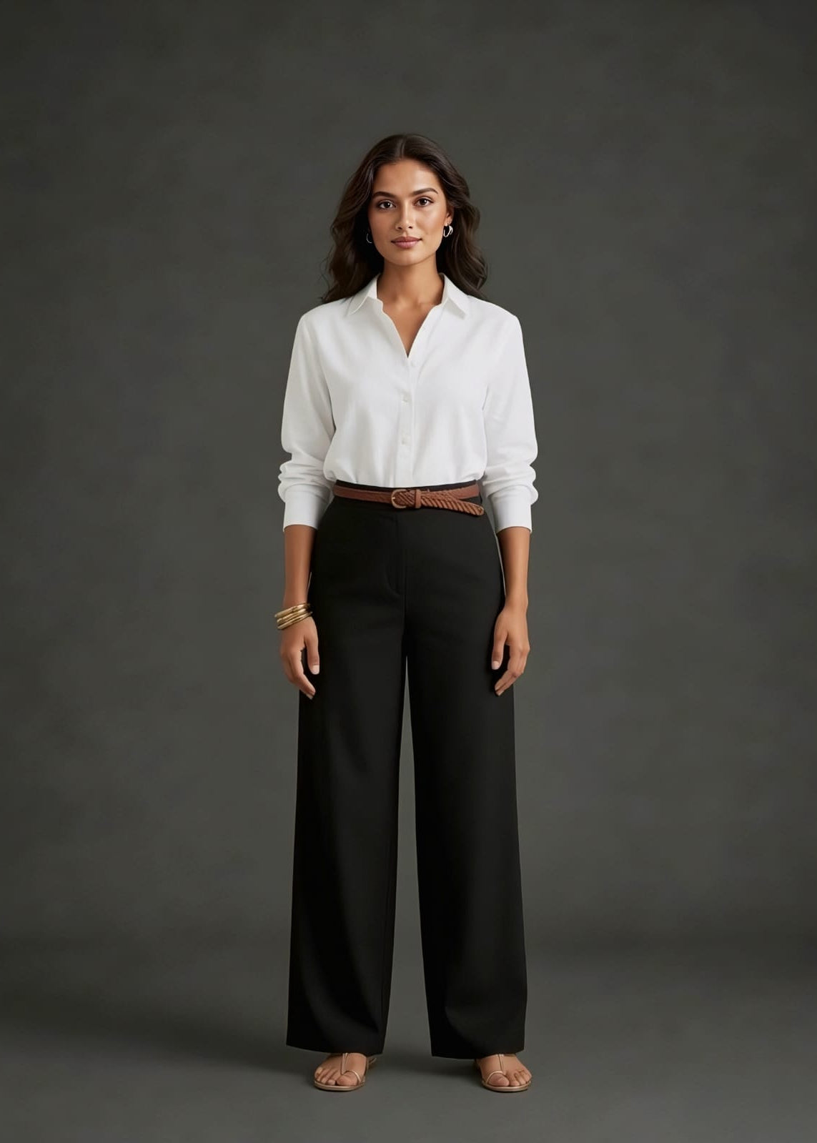 Black Belt Plazzo Pant