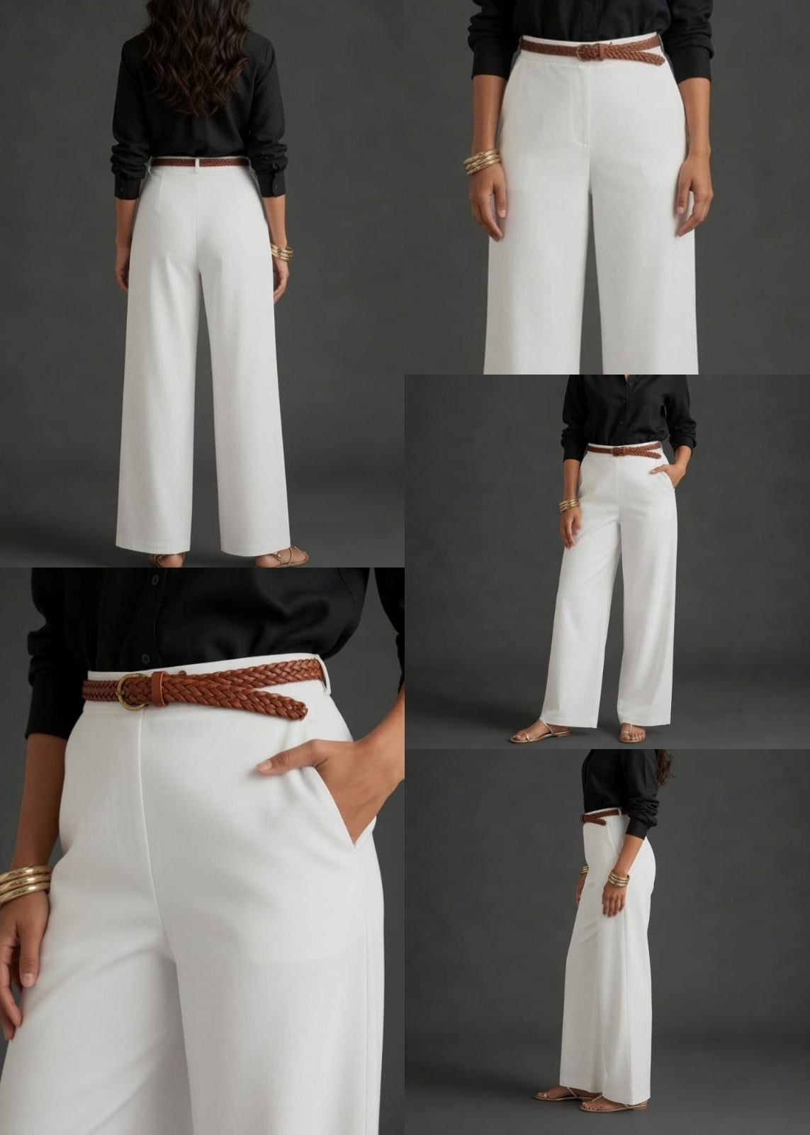 White Belt Plazzo Pant
