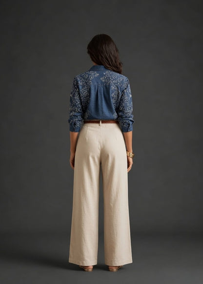 Khadi Belt Plazzo Pant