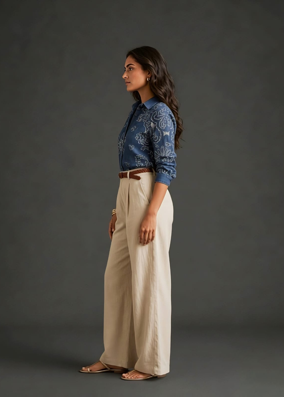 Khadi Belt Plazzo Pant