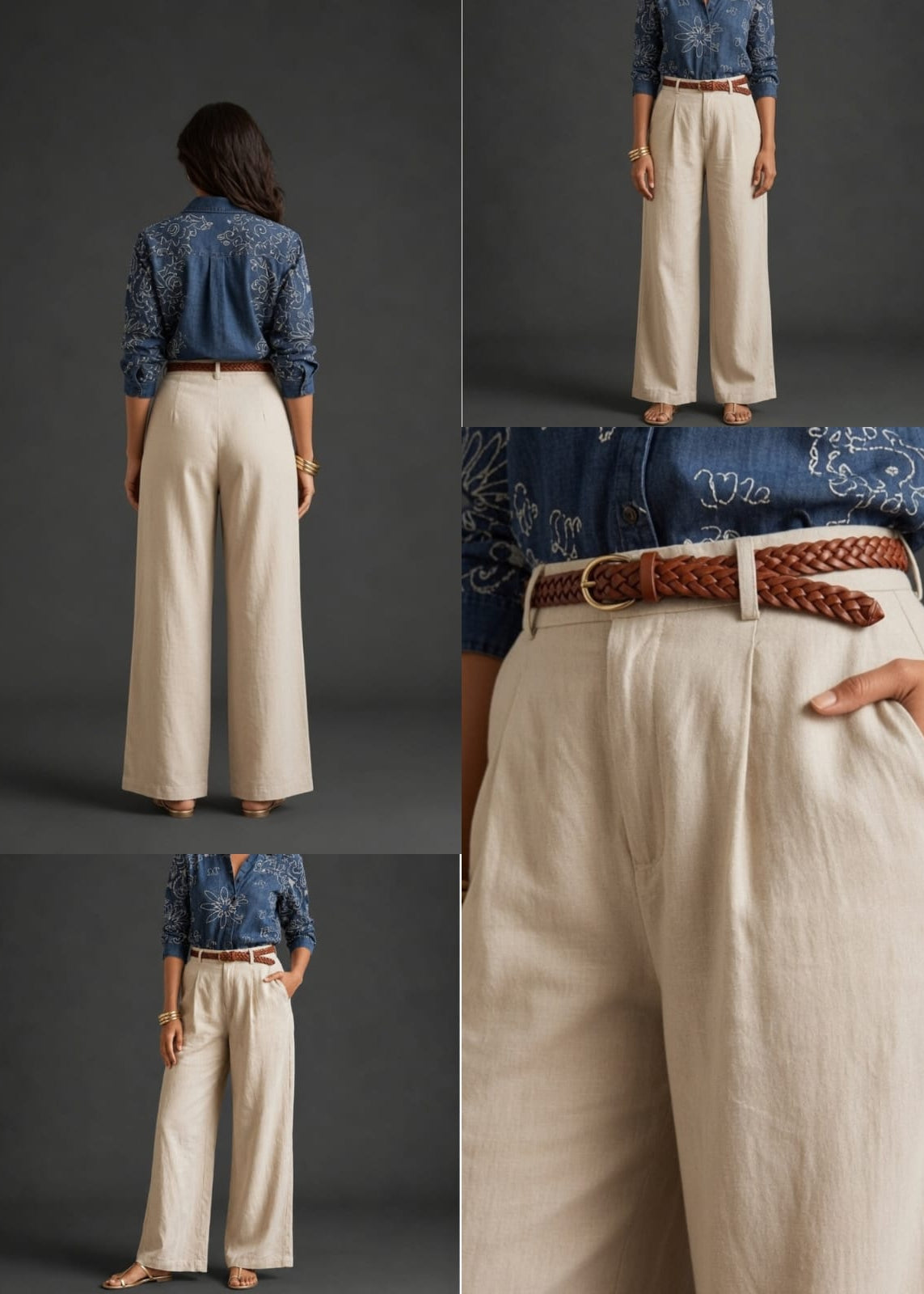 Khadi Belt Plazzo Pant