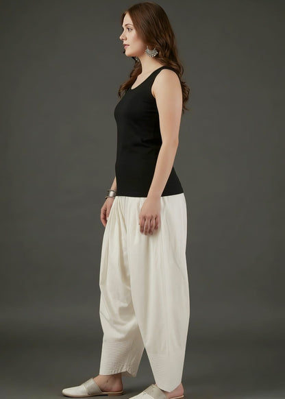 Off White Farsi Cotton Pant.