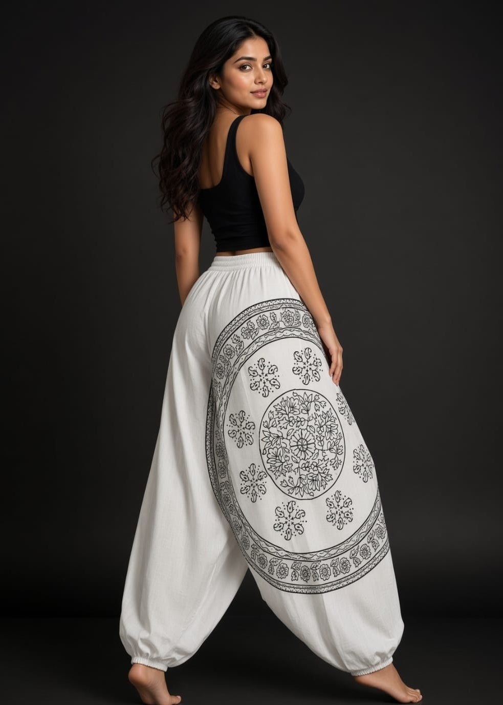 Cotton White Harem Pant