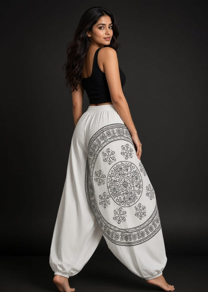 Cotton White Harem Pant
