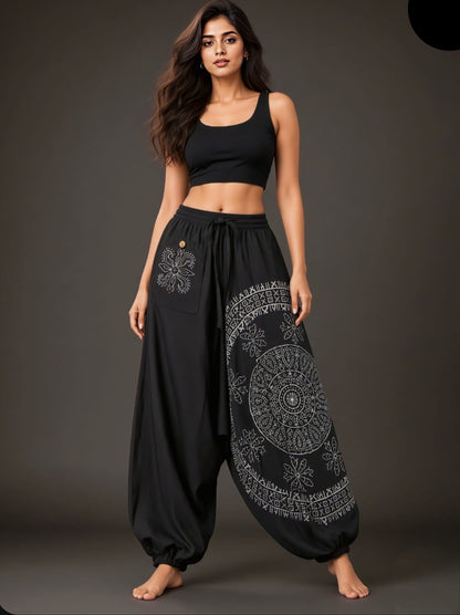 Cotton Black Harem Pant