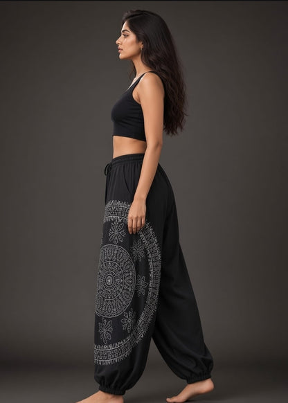 Cotton Black Harem Pant