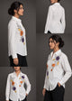 White Hand Printed Shirt