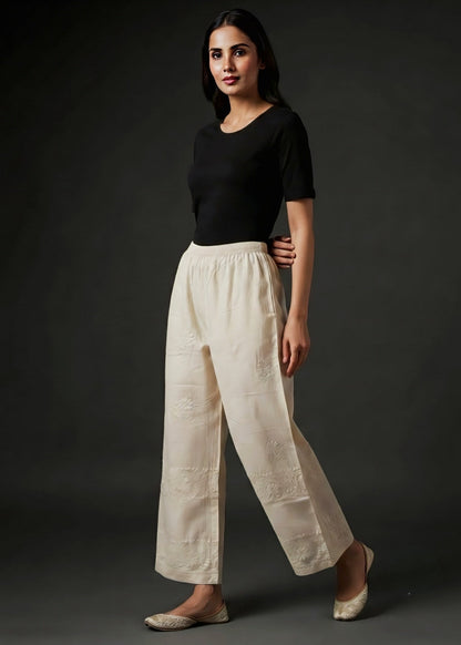 Khadi Embroidered Plazzo.