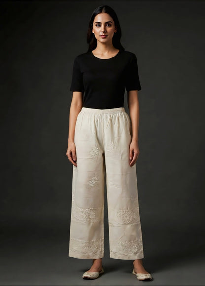Khadi Embroidered Plazzo.