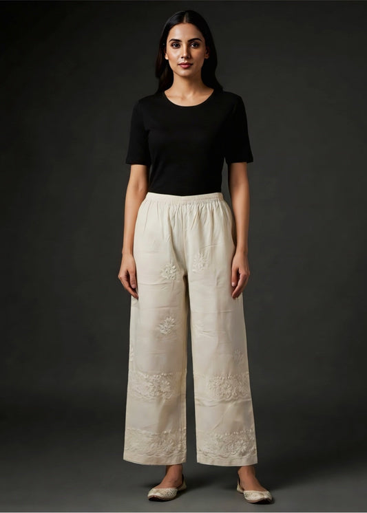Khadi Embroidered Plazzo.