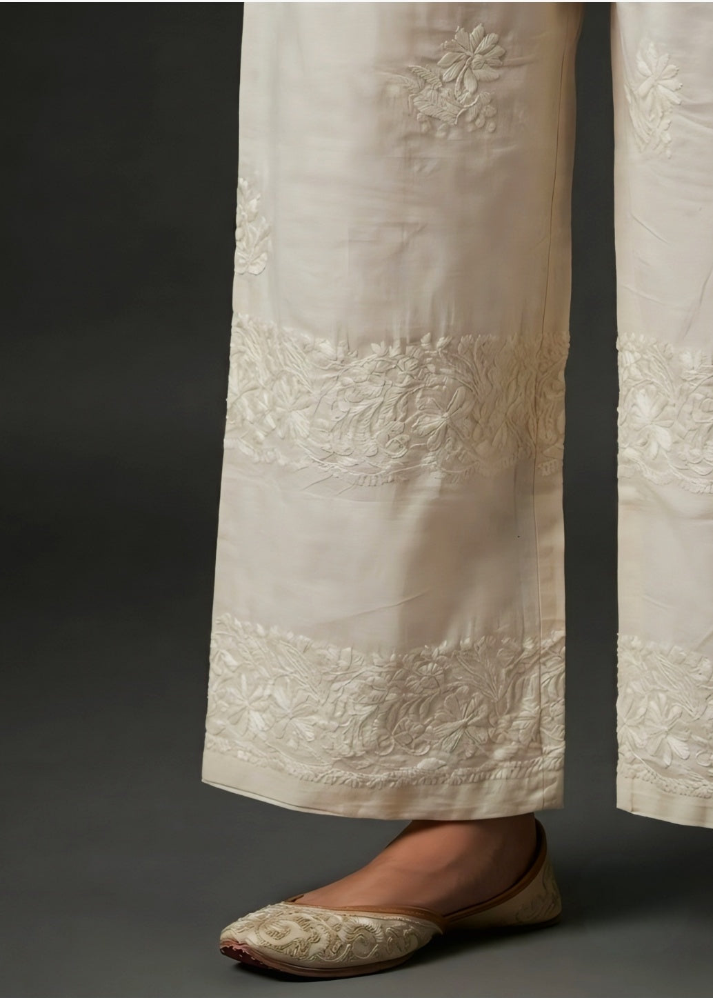 Khadi Embroidered Plazzo.
