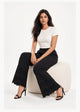Black Double flare 3D Pant