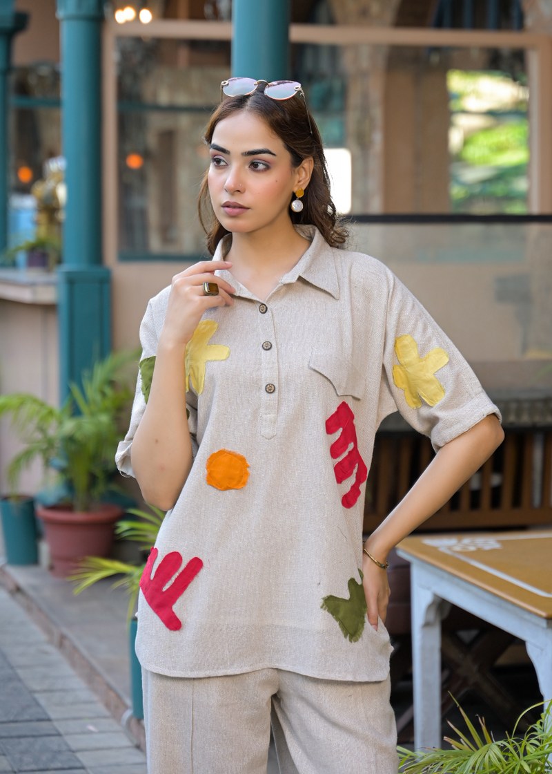 Jute linen co-ord set