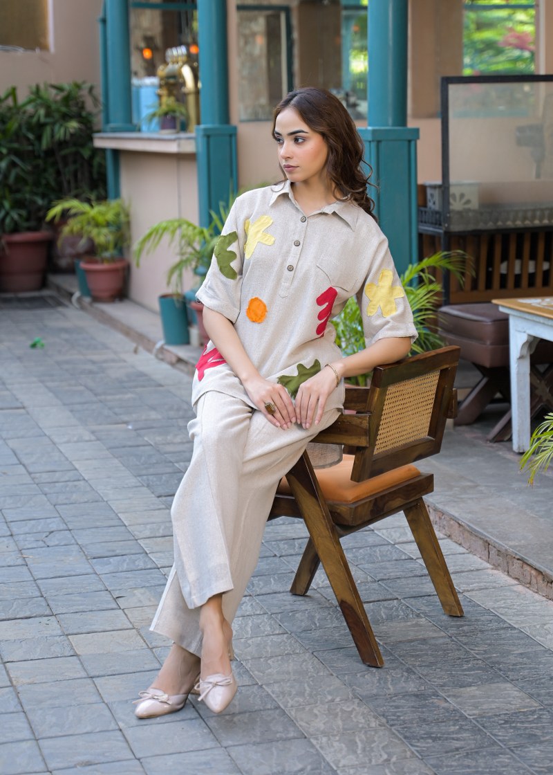 Jute linen co-ord set