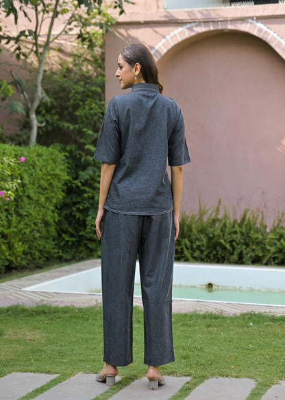 Charcole Grey denim co-ord set