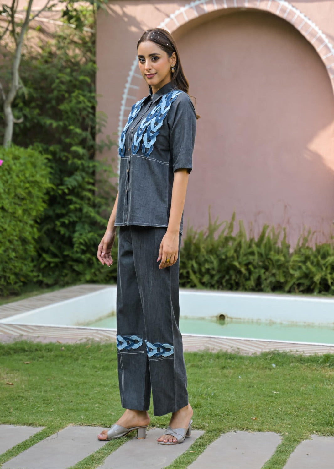 Charcole Grey denim co-ord set