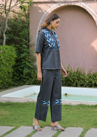 Charcole Grey denim co-ord set