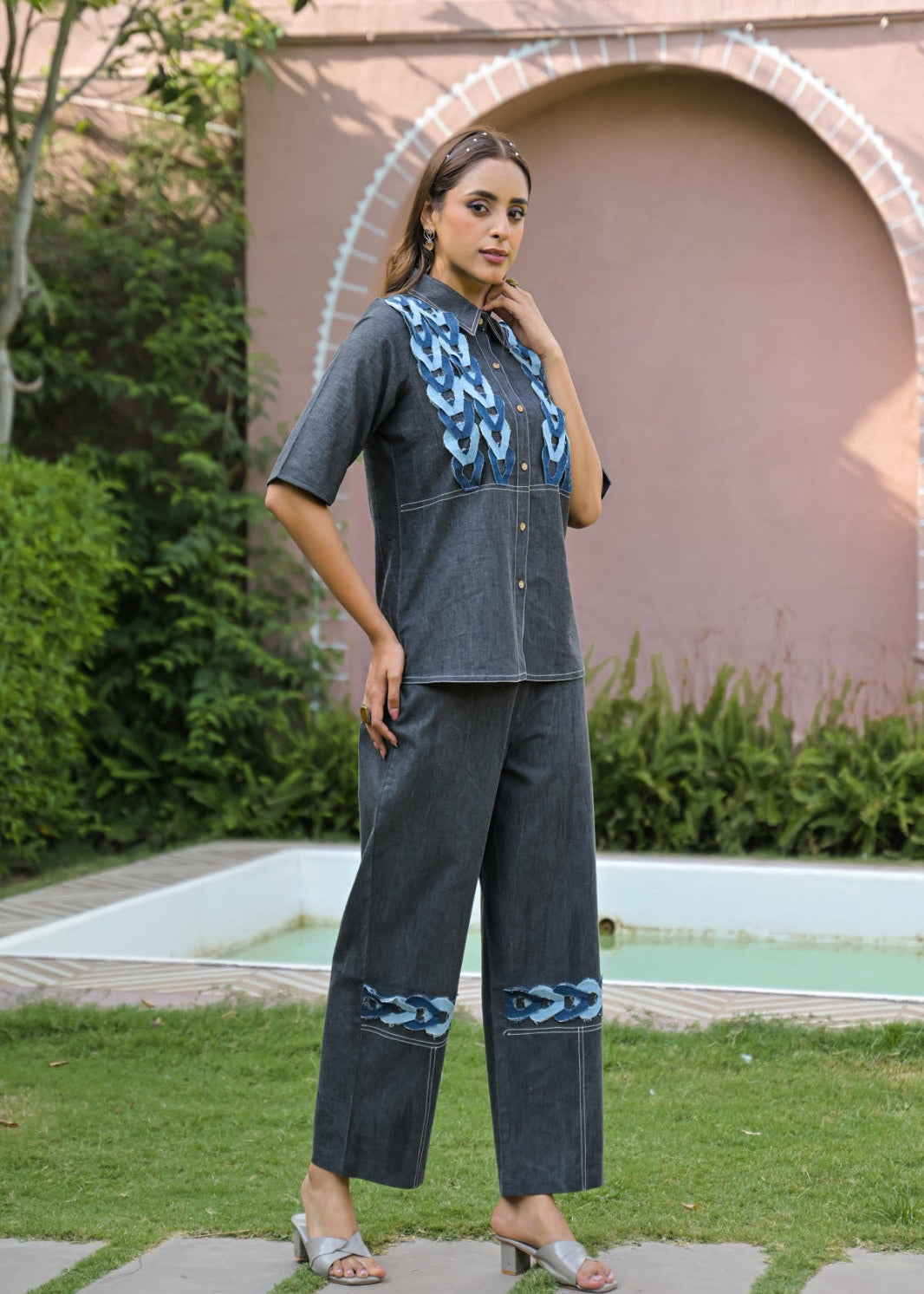Charcole Grey denim co-ord set