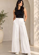 White Pleat pant