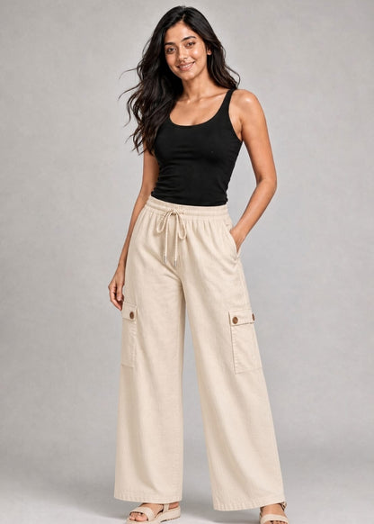 4-Pocket Khadi Cotton Cargo Pants