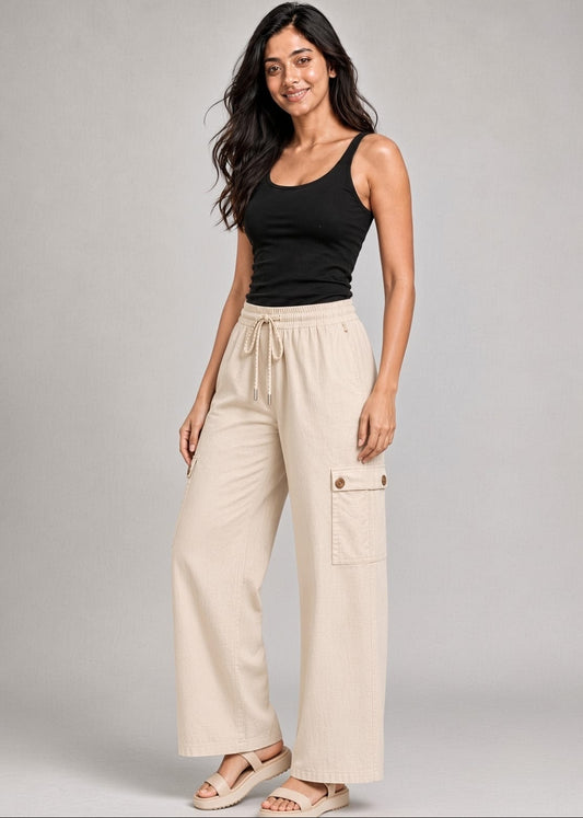 4-Pocket Khadi Cotton Cargo Pants