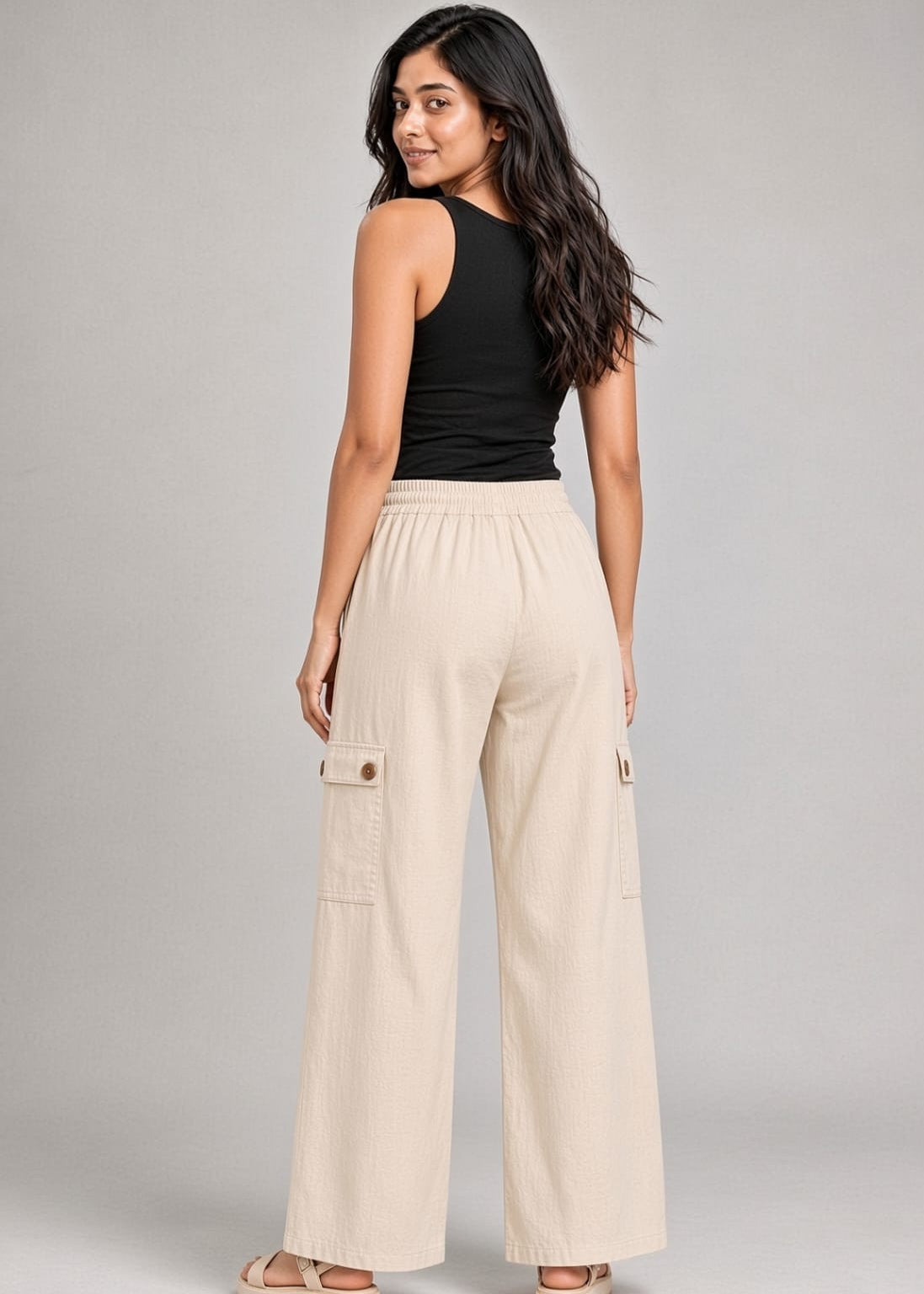 4-Pocket Khadi Cotton Cargo Pants