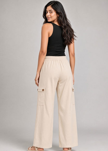 4-Pocket Khadi Cotton Cargo Pants