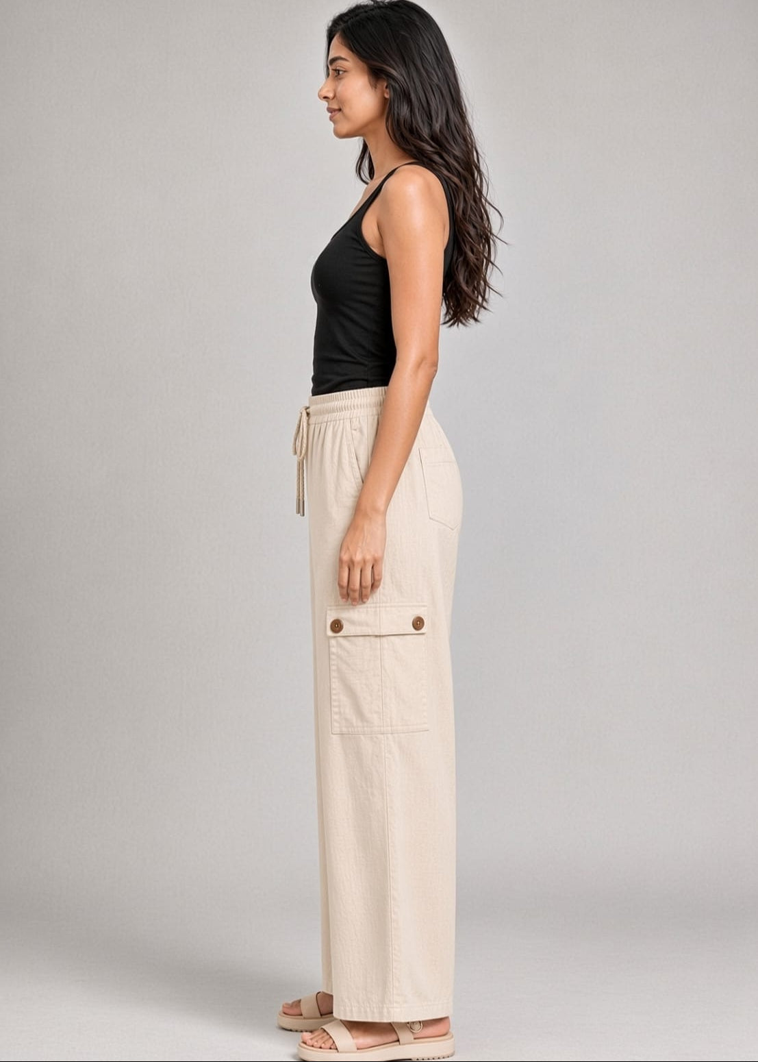4-Pocket Khadi Cotton Cargo Pants