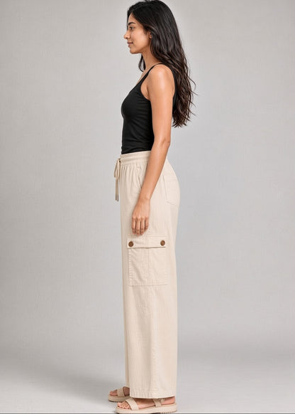 4-Pocket Khadi Cotton Cargo Pants