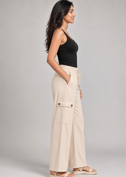 4-Pocket Khadi Cotton Cargo Pants