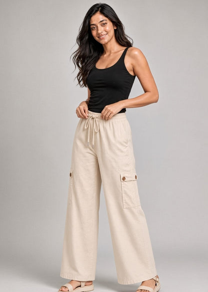 4-Pocket Khadi Cotton Cargo Pants