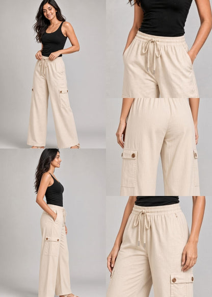 4-Pocket Khadi Cotton Cargo Pants