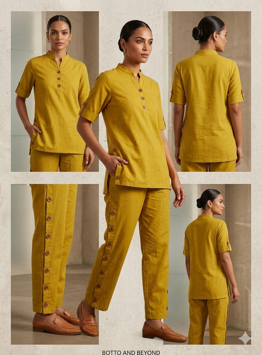 Olive Cotton Linen Co-Ord Set