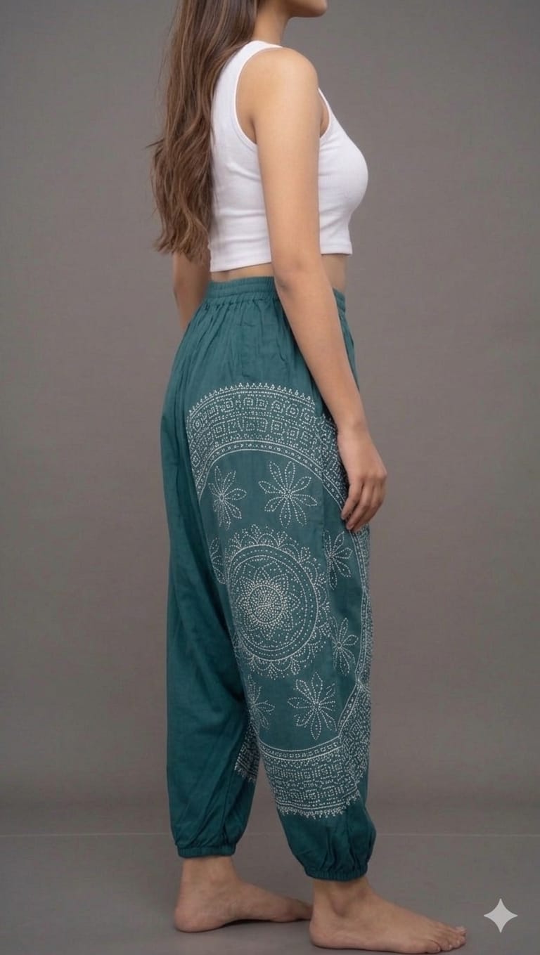 Bottle Green Harem Pants