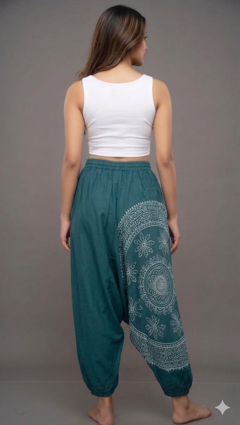 Bottle Green Harem Pants