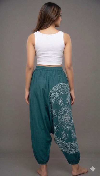 Bottle Green Harem Pants