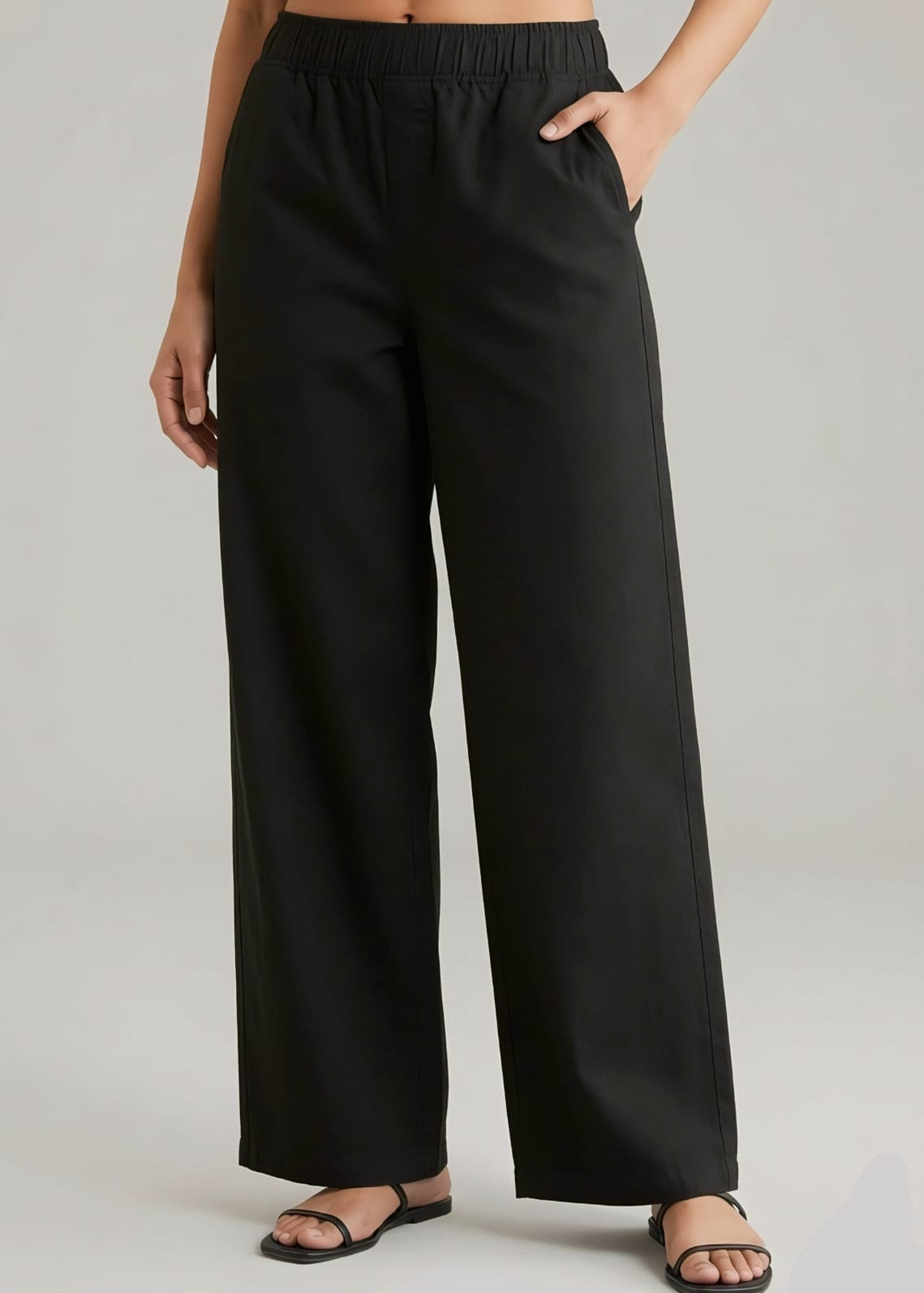 Black Denim Plazzo Pant