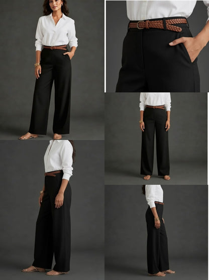 Black Belt Plazzo Pant