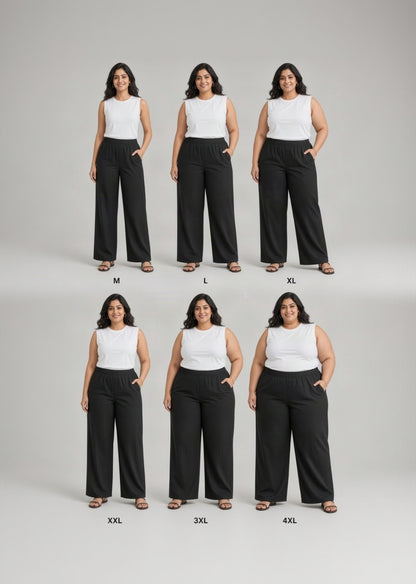 Black Denim Plazzo Pant